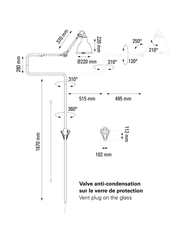 Lampe Gras N°217 XL Outdoor