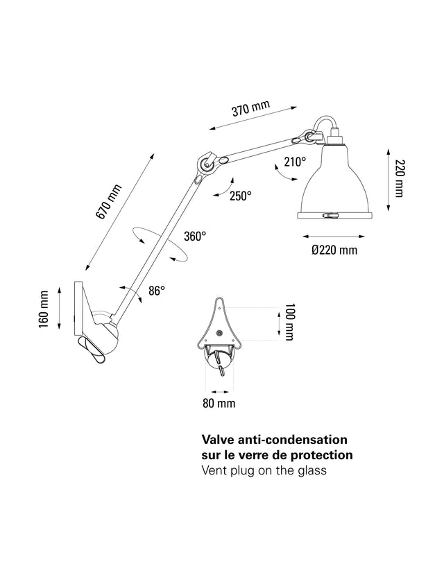 Lampe Gras N°222 XL Outdoor