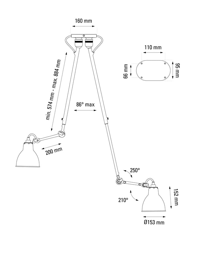 Lampe Gras N°302 Double