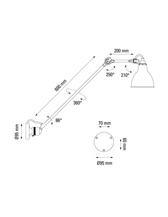 Lampe Gras N°304L60