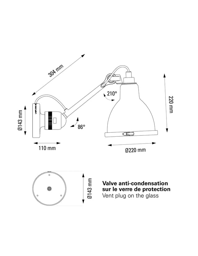 Lampe Gras N°304 XL Outdoor