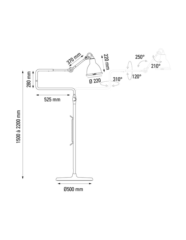 Lampe Gras N°411 XL Outdoor