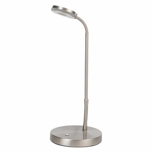 8W LED 650Lm DIMMABLE DESK LAMP IN SATIN NICKEL FI