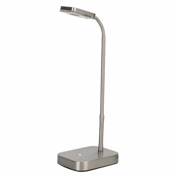 8W LED 650Lm Dimmable Desk Lamp in Satin Nickel