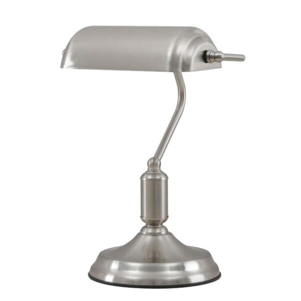 SATIN NICKEL BANKERS LAMPS STYLE