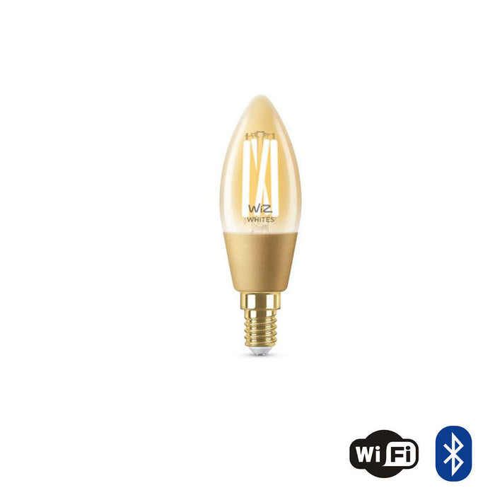Warm White Filament Candle E14 Amber