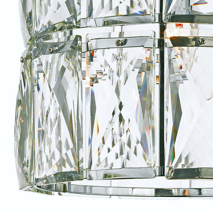 Aurora 3 Light Crystal Pendant Polished Chrome
