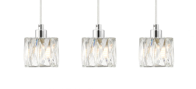 Aurora 3 Light Extra Small Crystal Pendant Bar