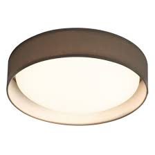GIANNA 1LT LED FLUSH CEILING LIGHT, ACRYLIC, GREY SHADE