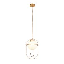 AXIS 1LT PENDANT - POLISHED BRASS WITH MATT OPAL GLASS BALL