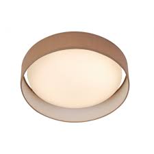 GIANNA 1LT LED FLUSH CEILING LIGHT, ACRYLIC, BROWN SHADE