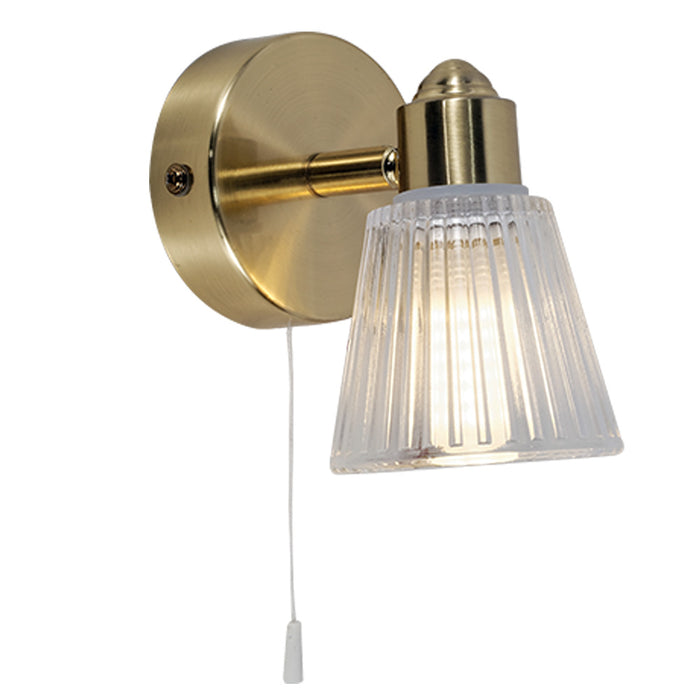 Gatsby 1 Light Bathroom Wall Light Satin Brass