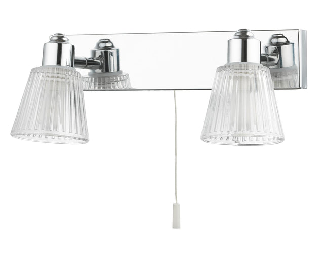 Gatsby 2 Light Bathroom Wall Light Polished Chrome