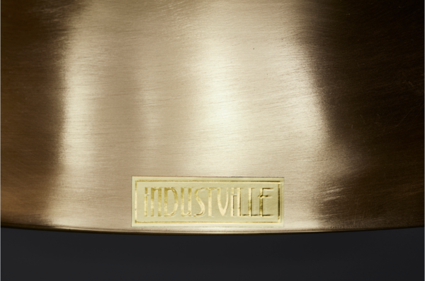 Industville Brooklyn Vintage Giant Hat Metal Lampshade - Brass - 21 inch