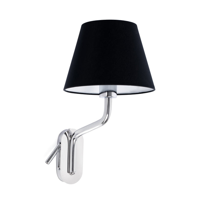 ETERNA CHROME WALL LAMP E27 15W WITH READING LAMPS