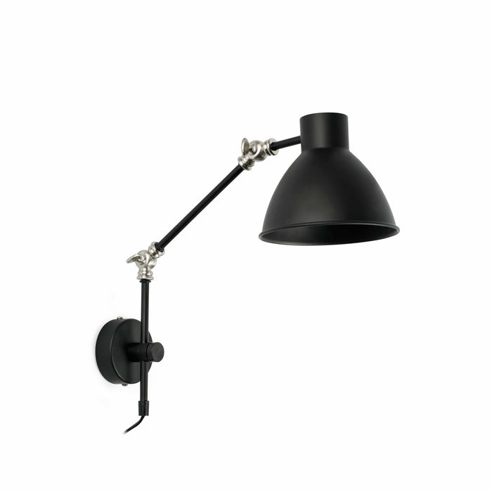 CELIA MATT BLACK WALL LAMP 1 X E14 20W