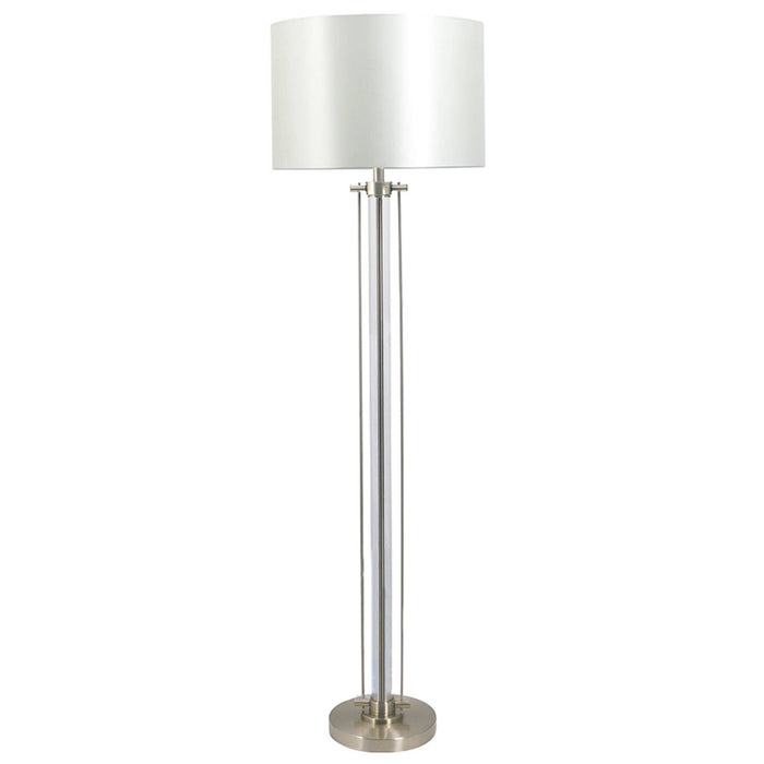 Malone Satin Chrome Floor Lamp with Shade