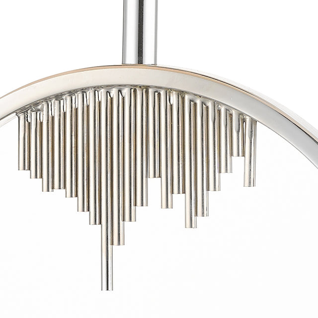 Manhatten Polished Chrome and Crystal Table Lamp c/w Shade