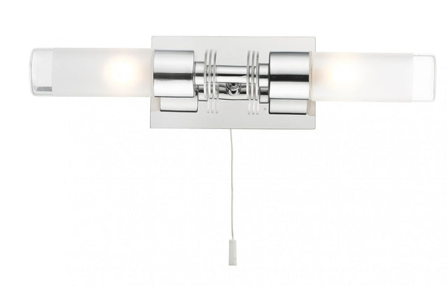 Saturn 2 Light Bathroom Wall Light Polished Chrome