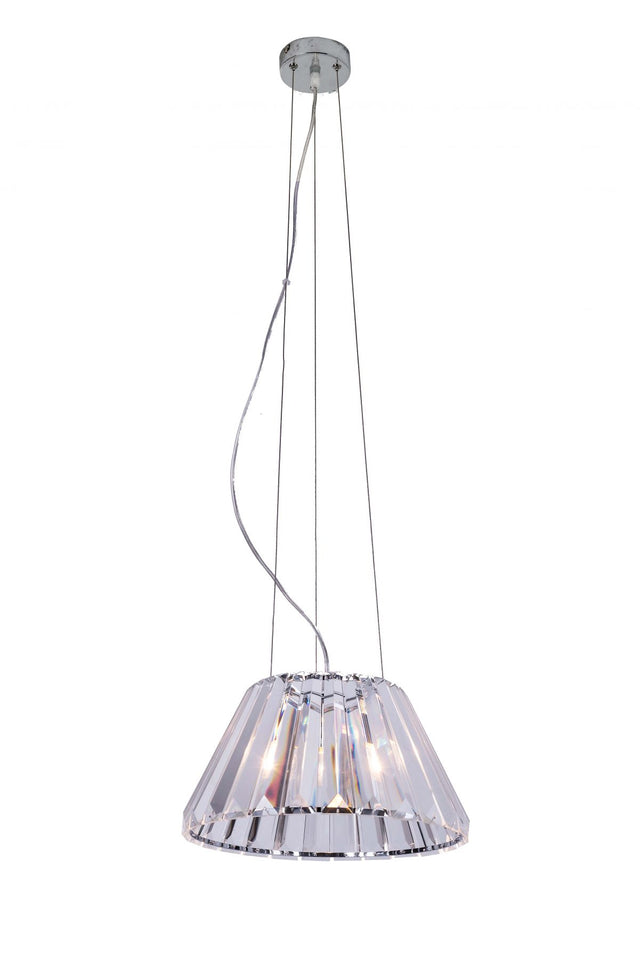 Senza 1 Light Polished Chrome Crystal Pendant