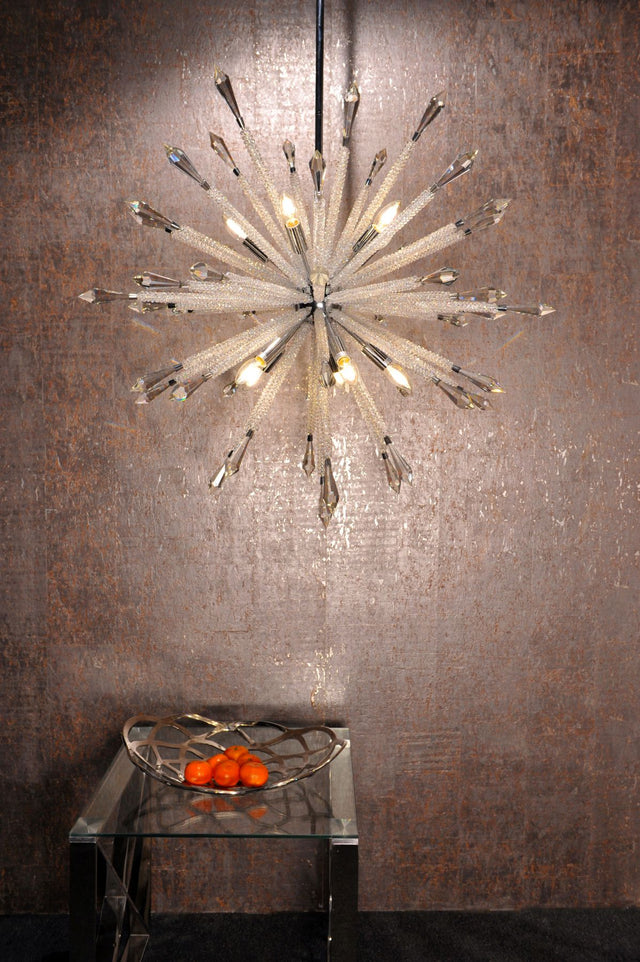 Solaris 10 Light Large Crystal Starburst Pendant